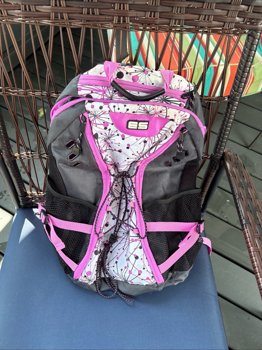 Source Unknown Kids Backpack in Gray and Pink